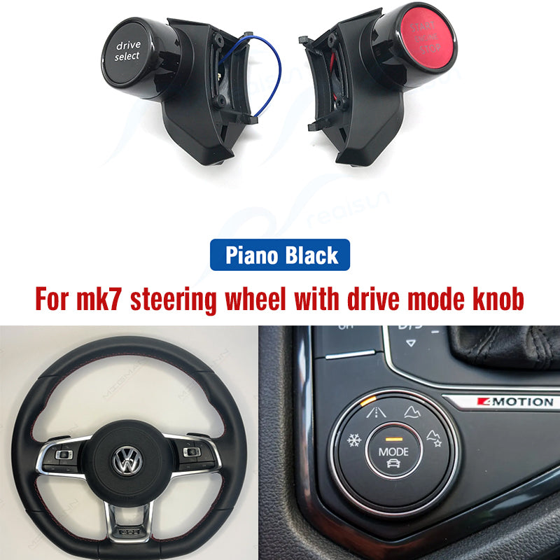 Realsun R8 Style Engine Start Stop Drive Select Steering Wheel Button For VW Golf MK7 MK7.5 GTI GTR Tiguan Polo Arteon R-Line