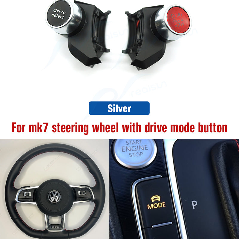Realsun R8 Style Engine Start Stop Drive Select Steering Wheel Button For VW Golf MK7 MK7.5 GTI GTR Tiguan Polo Arteon R-Line