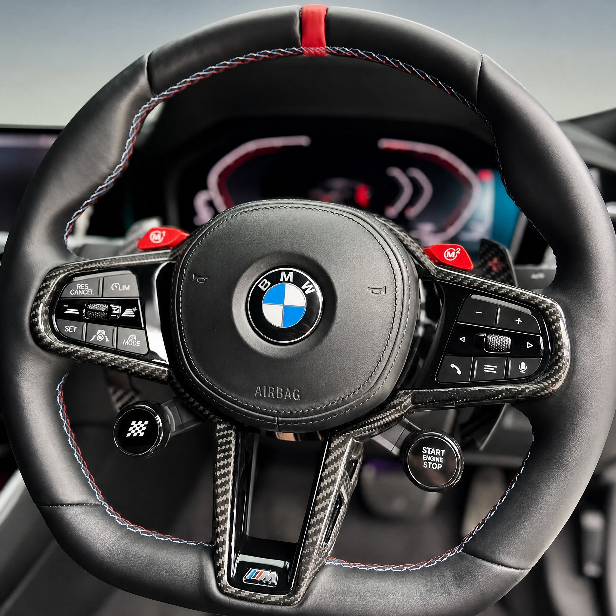 BMW G Series LCD steering wheel button with trim