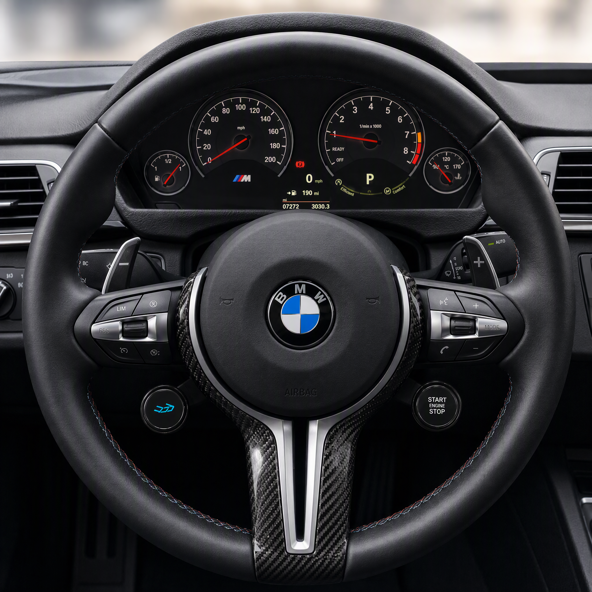 BMW F Series LCD steering wheel button with trim