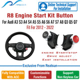 Realsun R8 Style Engine Start Drive Select Button Steering Wheel Retrofit Button For Audi A3 S3 A4 S4 A5 S5 A6 S6 A7 A8 Q3 Q5