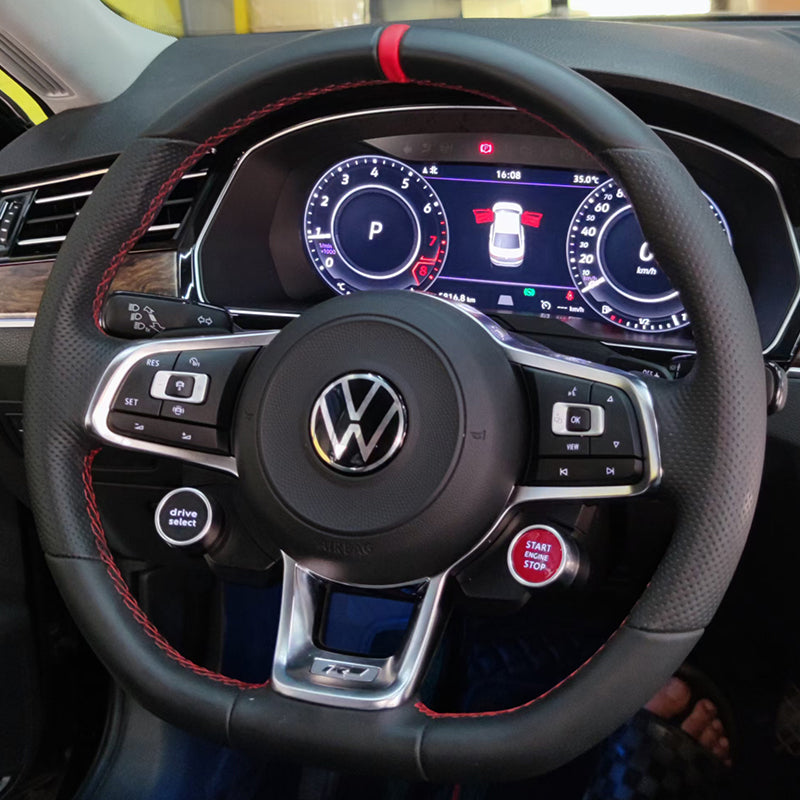 Realsun R8 Style Engine Start Stop Drive Select Steering Wheel Button For VW Golf MK7 MK7.5 GTI GTR Tiguan Polo Arteon R-Line