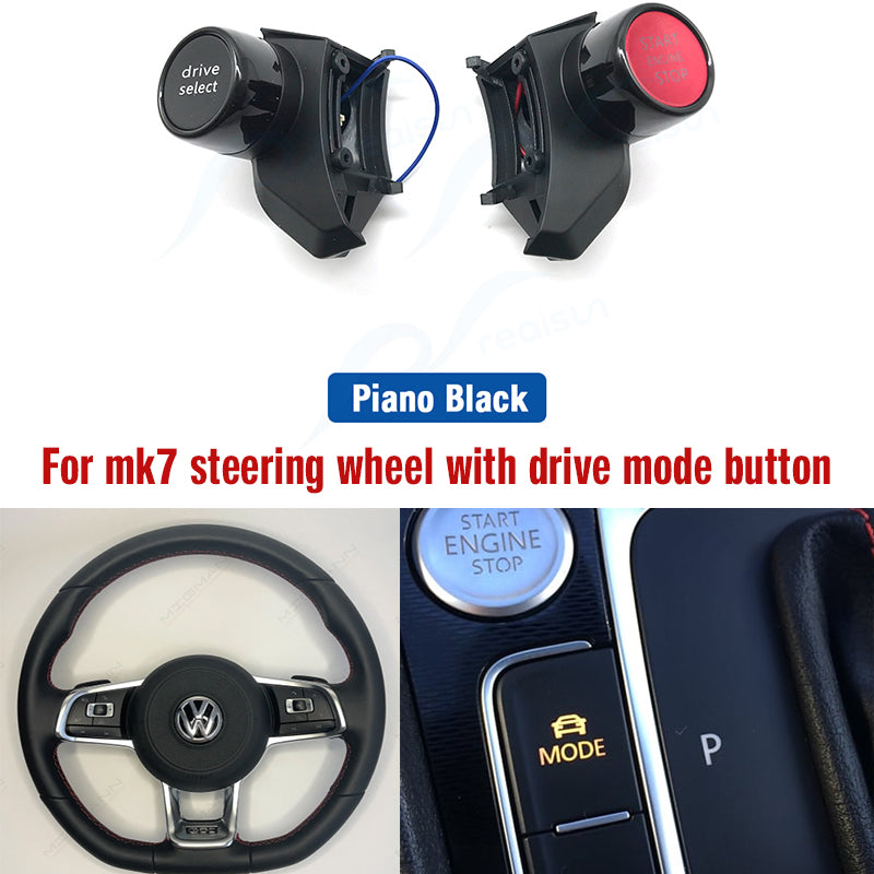 Realsun R8 Style Engine Start Stop Drive Select Steering Wheel Button For VW Golf MK7 MK7.5 GTI GTR Tiguan Polo Arteon R-Line