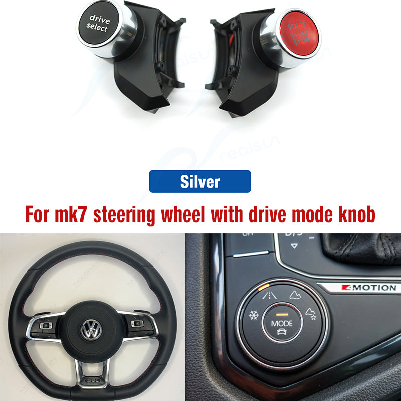 Realsun R8 Style Engine Start Stop Drive Select Steering Wheel Button For VW Golf MK7 MK7.5 GTI GTR Tiguan Polo Arteon R-Line