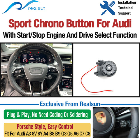 Realsun Sport Chrono Button For Audi