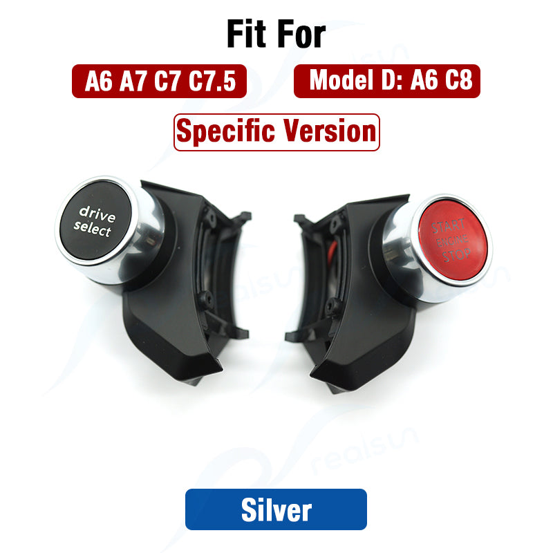 Realsun R8 Style Engine Start Drive Select Button Steering Wheel Retrofit Button For Audi A3 S3 A4 S4 A5 S5 A6 S6 A7 A8 Q3 Q5