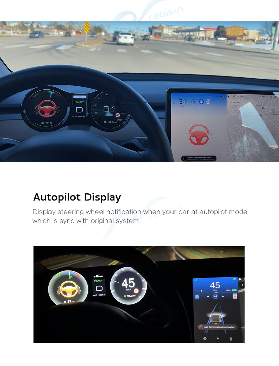 Head Up Display HUD Instrument Cluster For Tesla Model 3 Model Y